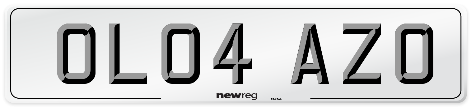 OL04 AZO Number Plate from New Reg